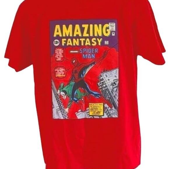 Marvel Spider-Man Amazing Fantasy Comic Graphic Tee - Boys Size L Red NWOT - Picture 2 of 5